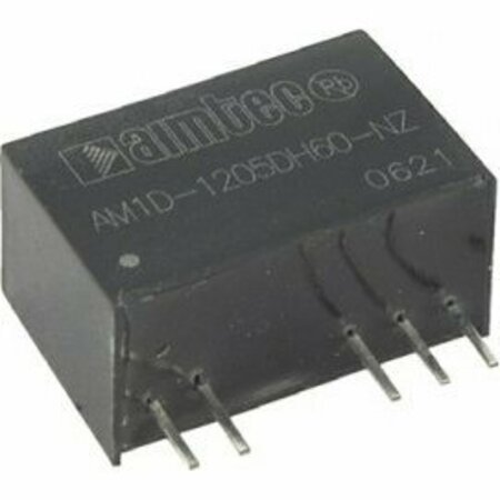 AIMTEC Dc-Dc Regulated Power Supply Module, 2 Output, 1W, Hybrid AM1D-0505DH30-NZ